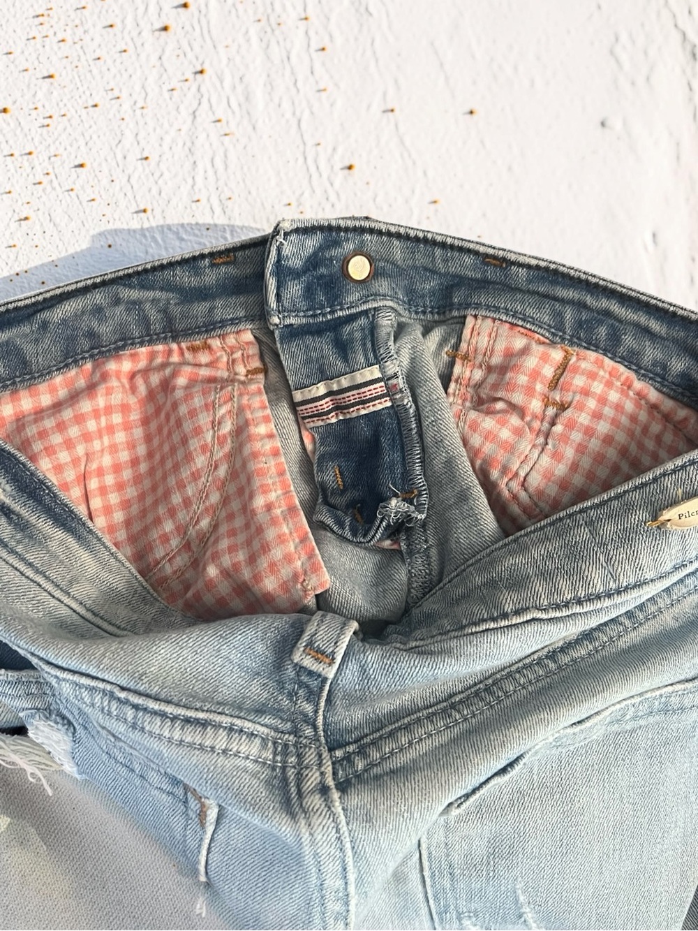Anthropologie Pilcro and the Letterpress Distressed Denim Shorts Size 24 - Picture 11 of 13